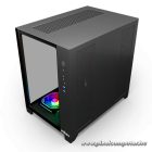 NJOY Számítógépház -  AURA (fekete, ablakos, ATX, 7x12cm, 2xUSB3.0, 1x USB-C)