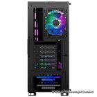 NJOY Számítógépház -  FORT (fekete, ablakos, ATX, 2x12cm, 1xUSB2.0, 2xUSB3.0)