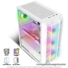 Spirit of Gamer Számítógépház - REBEL NX White (fekete, ablakos, 4x12cm ventilátor, alsó táp,  ATX, 1xUSB3.0, 2xUSB2.0)
