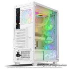 Spirit of Gamer Számítógépház - REBEL NX White (fekete, ablakos, 4x12cm ventilátor, alsó táp,  ATX, 1xUSB3.0, 2xUSB2.0)