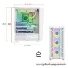 Spirit of Gamer Számítógépház - REBEL NX White (fekete, ablakos, 4x12cm ventilátor, alsó táp,  ATX, 1xUSB3.0, 2xUSB2.0)