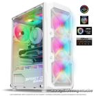 Spirit of Gamer Számítógépház - REBEL XT White (fekete, ablakos, 4x12cm ventilátor, alsó táp,  ATX, 1xUSB3.0, 2xUSB2.0)