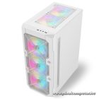 Spirit of Gamer Számítógépház - REBEL XT White (fekete, ablakos, 4x12cm ventilátor, alsó táp,  ATX, 1xUSB3.0, 2xUSB2.0)