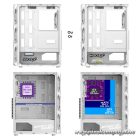 Spirit of Gamer Számítógépház - REBEL XT White (fekete, ablakos, 4x12cm ventilátor, alsó táp,  ATX, 1xUSB3.0, 2xUSB2.0)