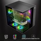 Spirit of Gamer Számítógépház - BANDIT GT (fekete, ablakos, 3x12cm ventilátor, alsó táp,  ATX, 1x USB-C, 3x USB-A)