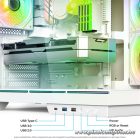 Spirit of Gamer Számítógépház - VIPER CRX White (fekete, ablakos, 6x12cm ventilátor, alsó táp,  ATX, 1x USB-C, 2x USB-A)