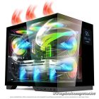 Spirit of Gamer Számítógépház - VIPER CRX Black (fekete, ablakos, 6x12cm ventilátor, alsó táp,  ATX, 1x USB-C, 2x USB-A)