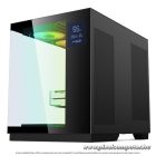 Spirit of Gamer Számítógépház - VIPER CRX Black (fekete, ablakos, 6x12cm ventilátor, alsó táp,  ATX, 1x USB-C, 2x USB-A)