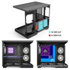 Spirit of Gamer Számítógépház - VIPER CRX Black (fekete, ablakos, 6x12cm ventilátor, alsó táp,  ATX, 1x USB-C, 2x USB-A)