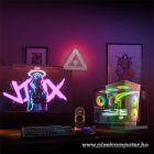 Spirit of Gamer Számítógépház - VIPER CRX Black (fekete, ablakos, 6x12cm ventilátor, alsó táp,  ATX, 1x USB-C, 2x USB-A)