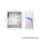 Spirit of Gamer Számítógépház - CLONE 4 White (fekete, ablakos, 2x12cm ventilátor, alsó táp,  ATX, 1xUSB3.0, 2xUSB2.0)