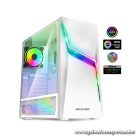 Spirit of Gamer Számítógépház - CLONE 4 White (fekete, ablakos, 2x12cm ventilátor, alsó táp,  ATX, 1xUSB3.0, 2xUSB2.0)