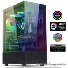 Spirit of Gamer Számítógépház - SPECTRA Black (fekete, ablakos, 3x12cm ventilátor, alsó táp,  ATX, 1xUSB3.0, 2xUSB2.0)