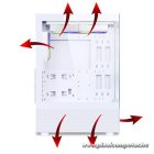 Spirit of Gamer Számítógépház - SPECTRA Arctic (fehér, ablakos, 3x12cm ventilátor, alsó táp,  ATX, 1xUSB3.0, 2xUSB2.0)