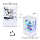 Spirit of Gamer Számítógépház - SPECTRA Arctic (fehér, ablakos, 3x12cm ventilátor, alsó táp,  ATX, 1xUSB3.0, 2xUSB2.0)