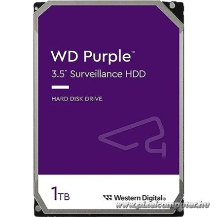 Western Digital Belső HDD 3.5" 1TB - WD11PURZ (5400rpm, 64 MB puffer, SATA3 - Purple (biztonságtechnikai rögzítőkbe is))