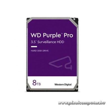 Western Digital Belső HDD 3.5" 8TB - WD8002PURP (7200rpm,256 MB puffer,SATA3 - Purple Pro)