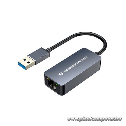 Conceptronic Kábel - ABBY12G (USB-A to RJ-45, 2,5 Gbit, szürke)