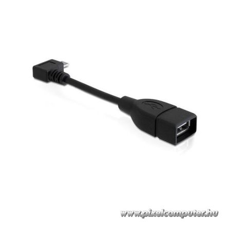 Delock Kábel - 83104 (USB Micro-B, forgatott > USB-A 2.0 OTG, apa/anya, 11cm)