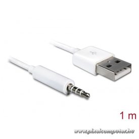   Delock Kábel - 83182 (USB kábel iPhone, Shuffle készülékhez, fehér, 1m)