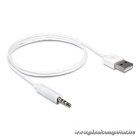 Delock Kábel - 83182 (USB kábel iPhone, Shuffle készülékhez, fehér, 1m)