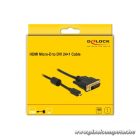 Delock Kábel - 83585 (micro HDMI -> DVI-D (24+1), apa-apa, 1m)