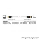 Delock Kábel - 85660 (Displayport > Displayport, apa/apa, 8K@60Hz, 8K tanúsítvánnyal, 2m)