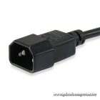 Equip Tápkábel - 112101 (PC tápkábel hosszabbító, IEC 320, fekete, 3m)