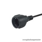 Equip Tápkábel - 112106 (PC tápkábel hosszabbító, C14 to CEE 7/3, fekete, 25cm)