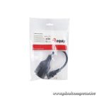 Equip Tápkábel - 112106 (PC tápkábel hosszabbító, C14 to CEE 7/3, fekete, 25cm)