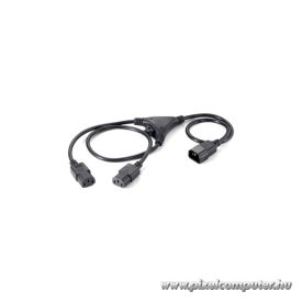   Equip Tápkábel - 112210 (Y PC tápkábel hosszabító, C13/C14, fekete, 1,6m)