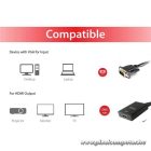 Equip Átalakító - 119038 (VGA to HDMI with Audio, fekete)