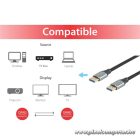 Equip Kábel - 119281 (Premium, DisplayPort2.1 kábel, 4K/240Hz, apa/apa, fekete, 1m)