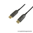 Equip Kábel - 119441 (Aktív, DisplayPort 1.4, apa/apa, 8K/60Hz, HDCP/HDR/DSC/MST, aranyozott, 15m)