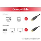 Equip Kábel - 119441 (Aktív, DisplayPort 1.4, apa/apa, 8K/60Hz, HDCP/HDR/DSC/MST, aranyozott, 15m)