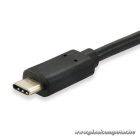 Equip Átalakító Kábel - 128343 (USB-C 3.2 Gen1 to USB-A, apa/apa, fekete, 0,25m)