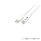 Equip Átalakító Kábel - 128361 (USB-C 3.2 Gen1 to USB-C, apa/apa, PD:60W, fehér, 1m)