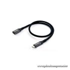Equip Kábel - 128371 (USB-C 3.2 Gen2 hosszabbító kábel, apa/anya, 4K/60Hz, 10Gbps, 1m)