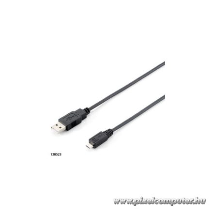 Equip Kábel - 128523 (USB2.0, A-microB kábel, apa/apa, 1,8m)