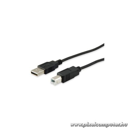 Equip Kábel - 128863 (USB2.0, A-B nyomtató kábel, apa/apa, duplán árnyékolt, 1m)