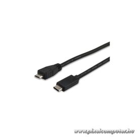   Equip Átalakító Kábel - 12888407 (USB-C -> USB MicroB 2.0 kábel, apa/apa, 1m)