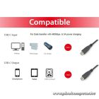 Equip Átalakító Kábel - 128887 (USB-C2.0 to USB-C, apa/apa, fekete, 2m)