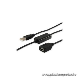   Equip Kábel - 133311 (Aktív, USB2.0, A-A hosszabbítókábel, apa/anya, duplán árnyékolt, 15m)