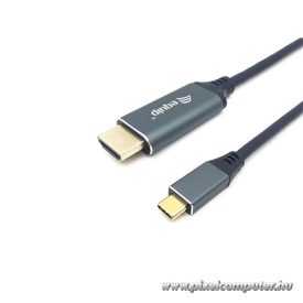   Equip Kábel - 133416 (USB-C to HDMI, apa/apa, 4K/60Hz, aluminium burkolat, 2m)