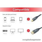 Equip Kábel - 133421 (USB-C to DisplayPort, apa/apa, 8K/60Hz, aluminium burkolat, 1m)