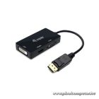 Equip Átalakító - 133441 (DisplayPort to VGA/HDMI/DVI, fekete)
