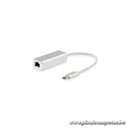 Equip Átalakító - 133454 (USB-C to RJ-45, Gigabit, ezüst)