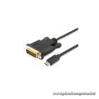 Equip Átalakító Kábel - 133468 (USB-C -> DVI-D Dual-Link kábel, apa/apa, 1,8m)