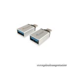 Equip Átalakító - 133473 (USB-C -> USB-A átalakító, apa/anya, ezüst)