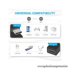 Equip Átalakító - 133476 (USB-C -> USB-C átalakító, apa/anya, fekete) 2db/csomag